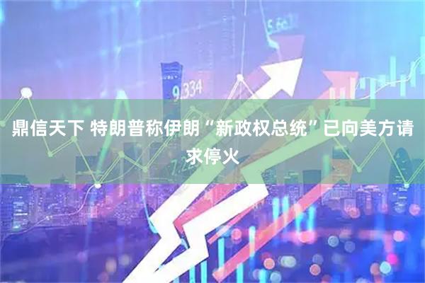 鼎信天下 特朗普称伊朗“新政权总统”已向美方请求停火