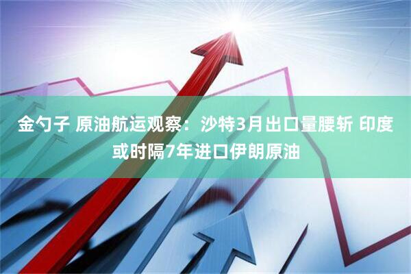 金勺子 原油航运观察:沙特3月出口量腰斩 印度或时隔7年进口伊朗原油