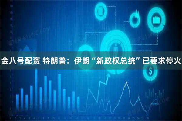 金八号配资 特朗普：伊朗“新政权总统”已要求停火