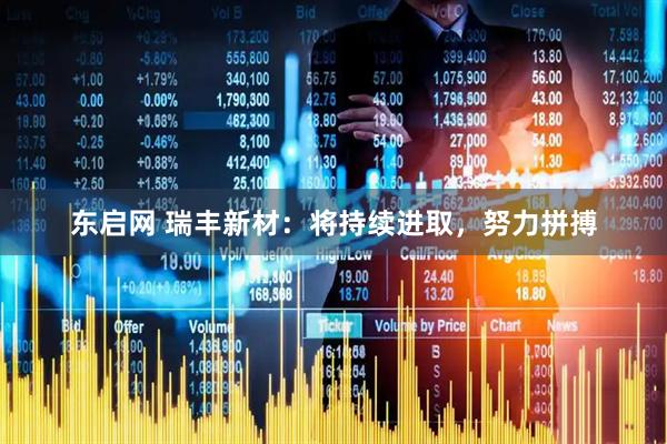 东启网 瑞丰新材：将持续进取，努力拼搏
