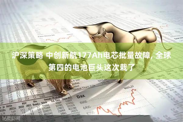 沪深策略 中创新航177Ah电芯批量故障, 全球第四的电池巨头这次栽了