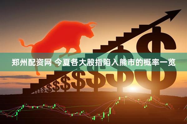 郑州配资网 今夏各大股指陷入熊市的概率一览